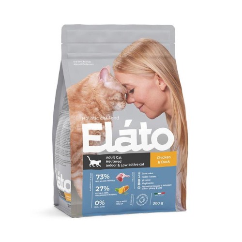 Elato Holistic корм для стерилизованных кошек с Курицей и Уткой 300г