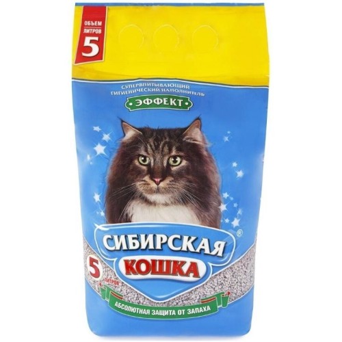 Сибирская кошка ЭФФЕКТ 5 л впитывающий