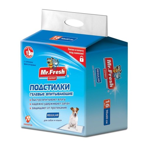 Mr. Fresh гигиенические подстилки для собак и кошек 90*60см, 1шт