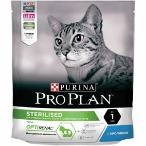 Pro Plan Sterilised корм для стерилизованных кошек с кроликом 400гр