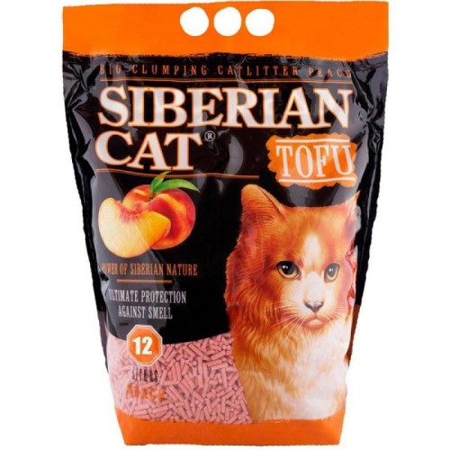 Сибирская кошка наполнитель тофу персик 12л