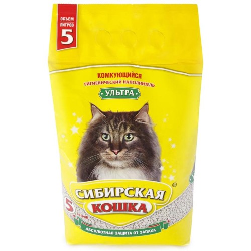 Сибирская кошка УЛЬТРА 5 л комкующийся