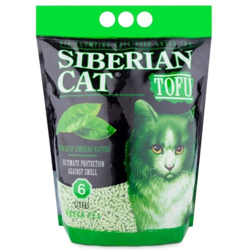 Сибирская кошка наполнитель тофу зеленый чай 6л