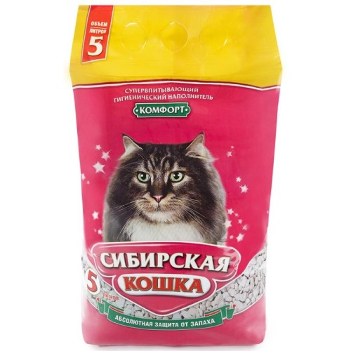 Сибирская кошка КОМФОРТ 5 л впитывающий