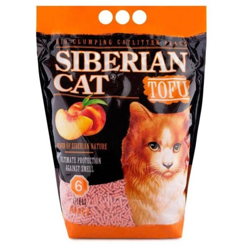 Сибирская кошка наполнитель тофу персик 6л