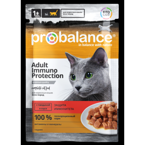 ProBalance 85гр Immuno Protection корм д кошек говядина в соусе пауч