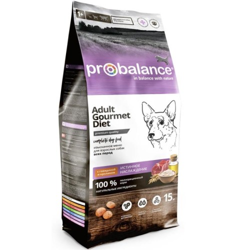 ProBalance Gоurmet Diet для собак Говядина-Кролик 15кг