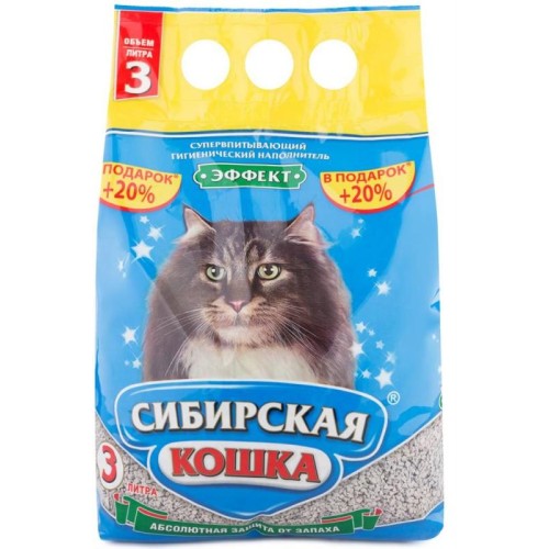Сибирская Кошка Эффект 3л впитывающий
