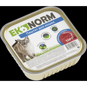 EkoNorm паштет для кошек Ягнёнок/Сердце 100г