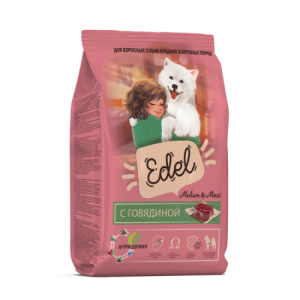 Edel Dog для взрослых собак средних и крупных пород говядина 2 кг