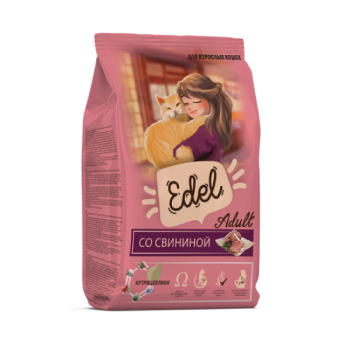 Edel Cat для взрослых кошек свинина 0,4 кг