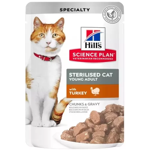 Hill's SP консервы для стерилизованных кошек Индейка в соусе 85г