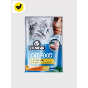 Vitabos влажный корм для кошек с Курицей в желе 85г