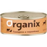 Organix консервы для собак Говядина/Перепёлка 100г